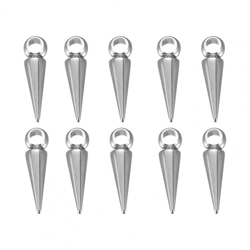 Wisiorki DIY 10 szt. Wisiorki ze stali nierdzewnej w kształcie naboju Zestaw wisiorków do biżuterii Ozdoby do zawieszenia DIY na naszyjnik kolczyki