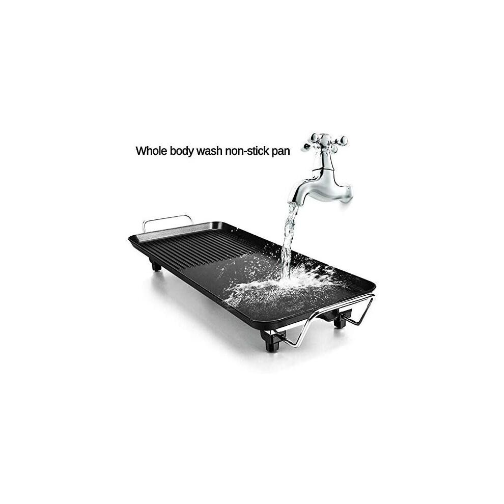 (XL(67x29.5x8.5cm)) Electric Teppanyaki Table Top Non-Stick Plates BBQ Grill
