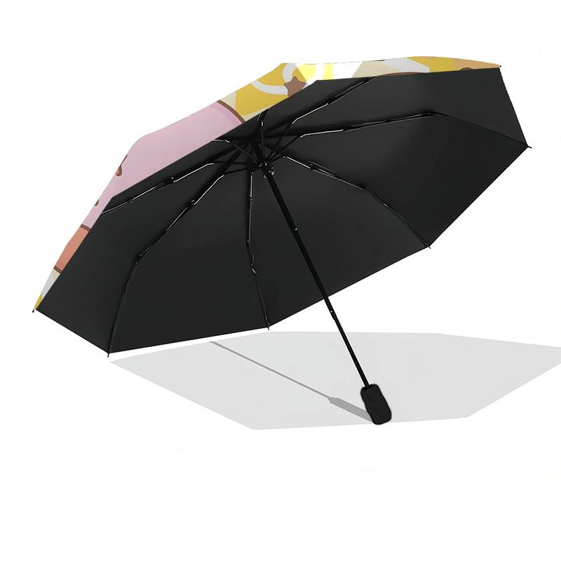 1pc Little Twin Stars Umbrella with Plastic Handle, Suitable for All Seasons Outdoor YUSAN356