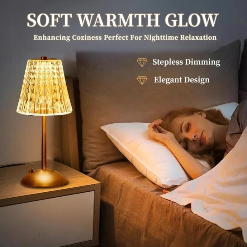 Rechargeable Desk Lamp With LED Aesthetic Design And 3 Color Light Modes For Bedrooms