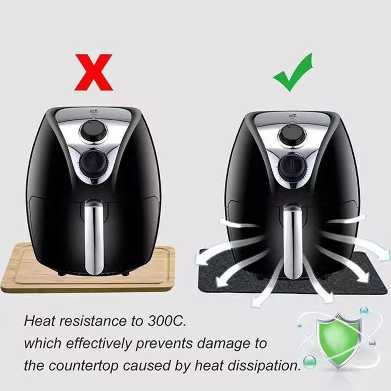 1-5PCS Heat Resistant Felt Appliance Sliding Mat Non Slip Silicone Base For Air Fryer Coffee Maker Kitchen Protection 44x30cm
