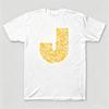 Marine Animal Filled Letter J Graphic Tee Comfy Crew Neck Short Sleeve Trendy Casual Top for Ocean Lovers Daily Wear  Gift