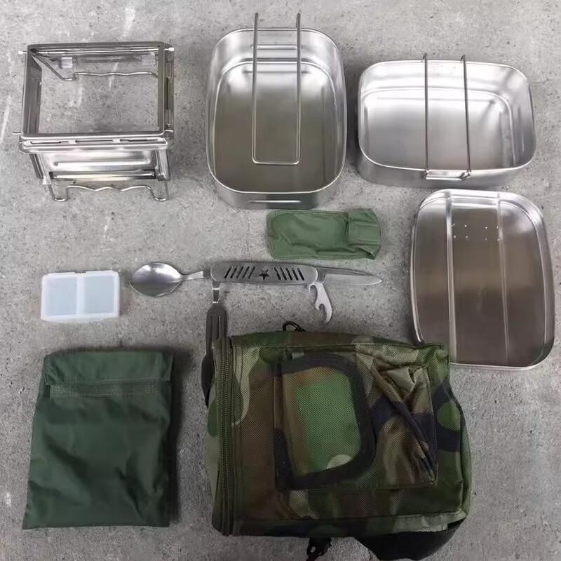 Portable Stainless Steel Outdoor Military Lunch Box