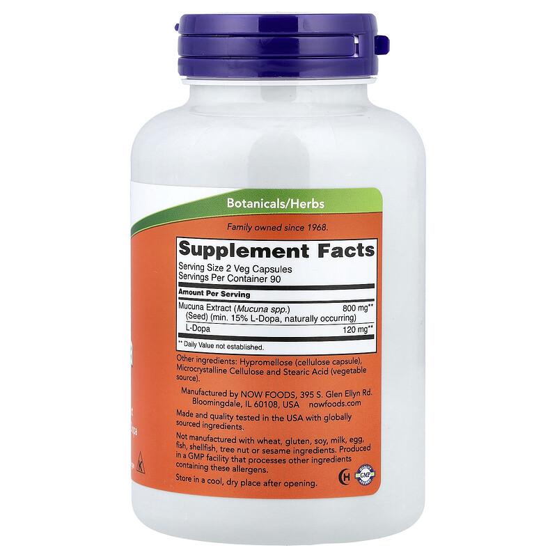 Dopa Mucuna, 180 pflanzliche Kapseln