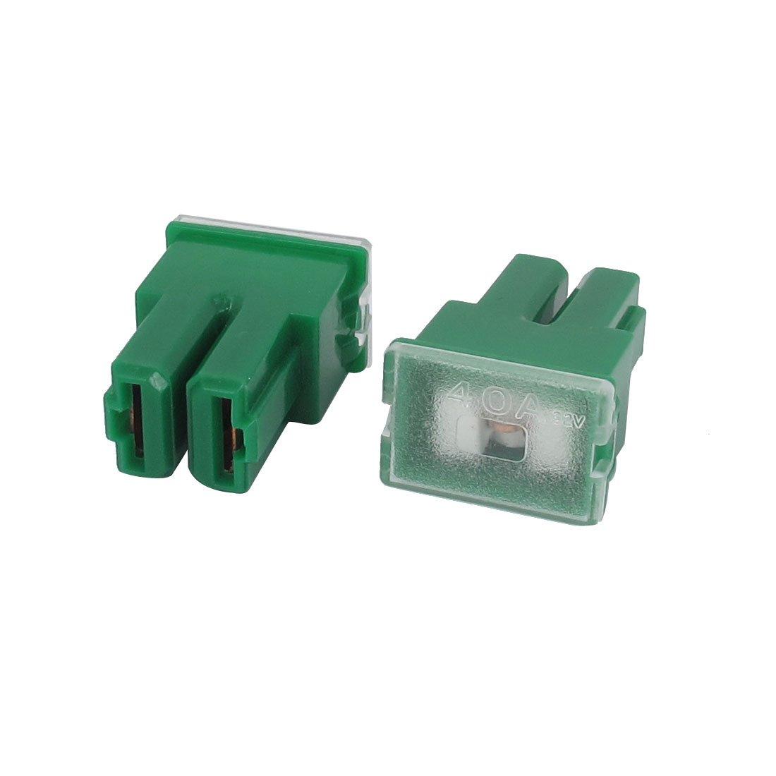

uxcell Car PAL Fuse 40A 32V Female Auto Car 2 Terminals Green Pack of 2