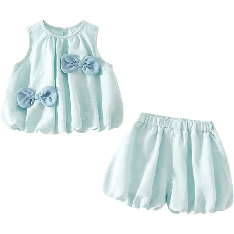 Banxidi Girls  Summer Suspender Shorts Outfit 100