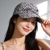 Sunscreen Leopard Print Bow Baseball Cap Adjustable American Style Casquette Y2K Peaked Hat  Daily