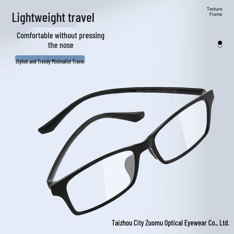 1938 Ultra-light Retro Anti-blue Light Reading Glasses – Clear, High-definition, Black Frame, Radiation Protection