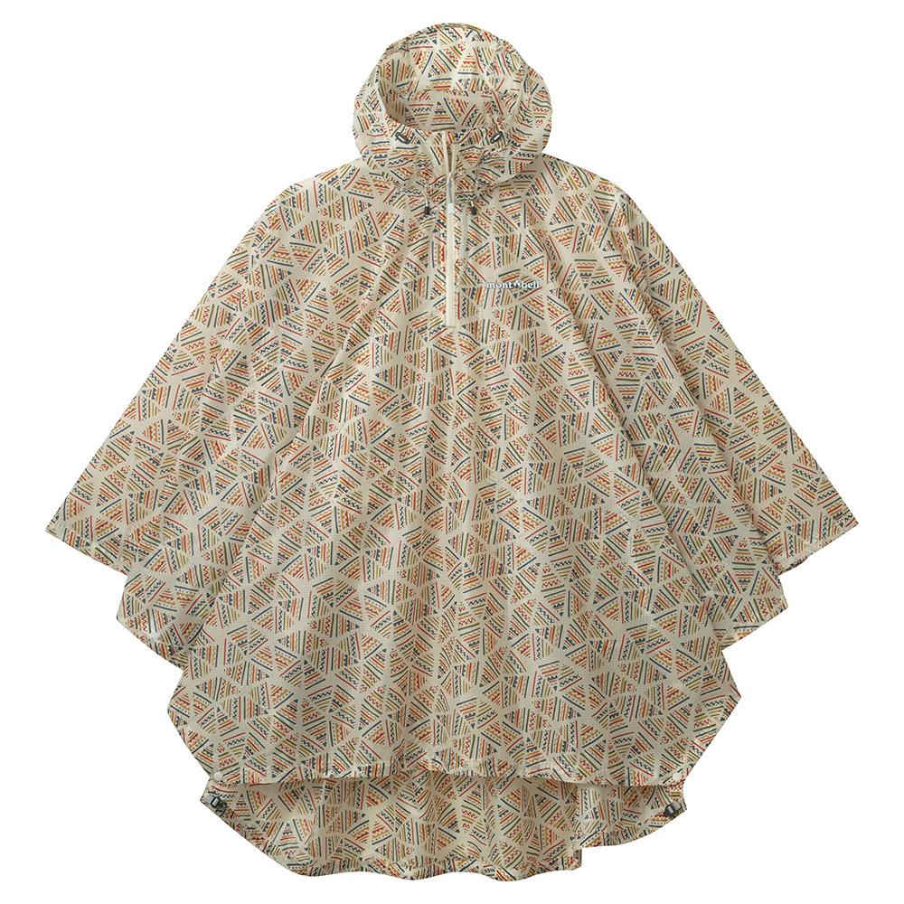 Montbell Print Trekking Rain Poncho Ivory Jbwixuja051