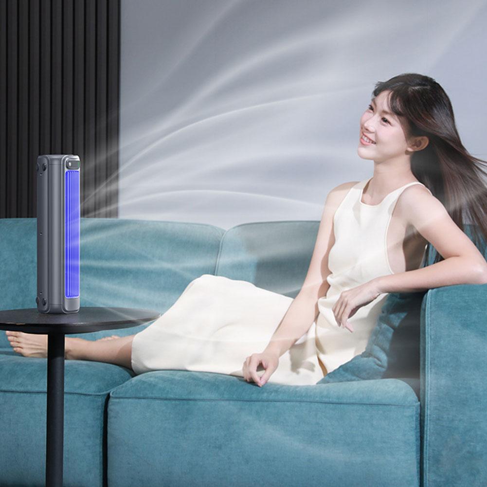 USB-Powered Tower Fan 3-Speed Quiet USB Plug-in Portable Standing Fan for Bedroom/Living Room/Office Wall Mount & Desk Use