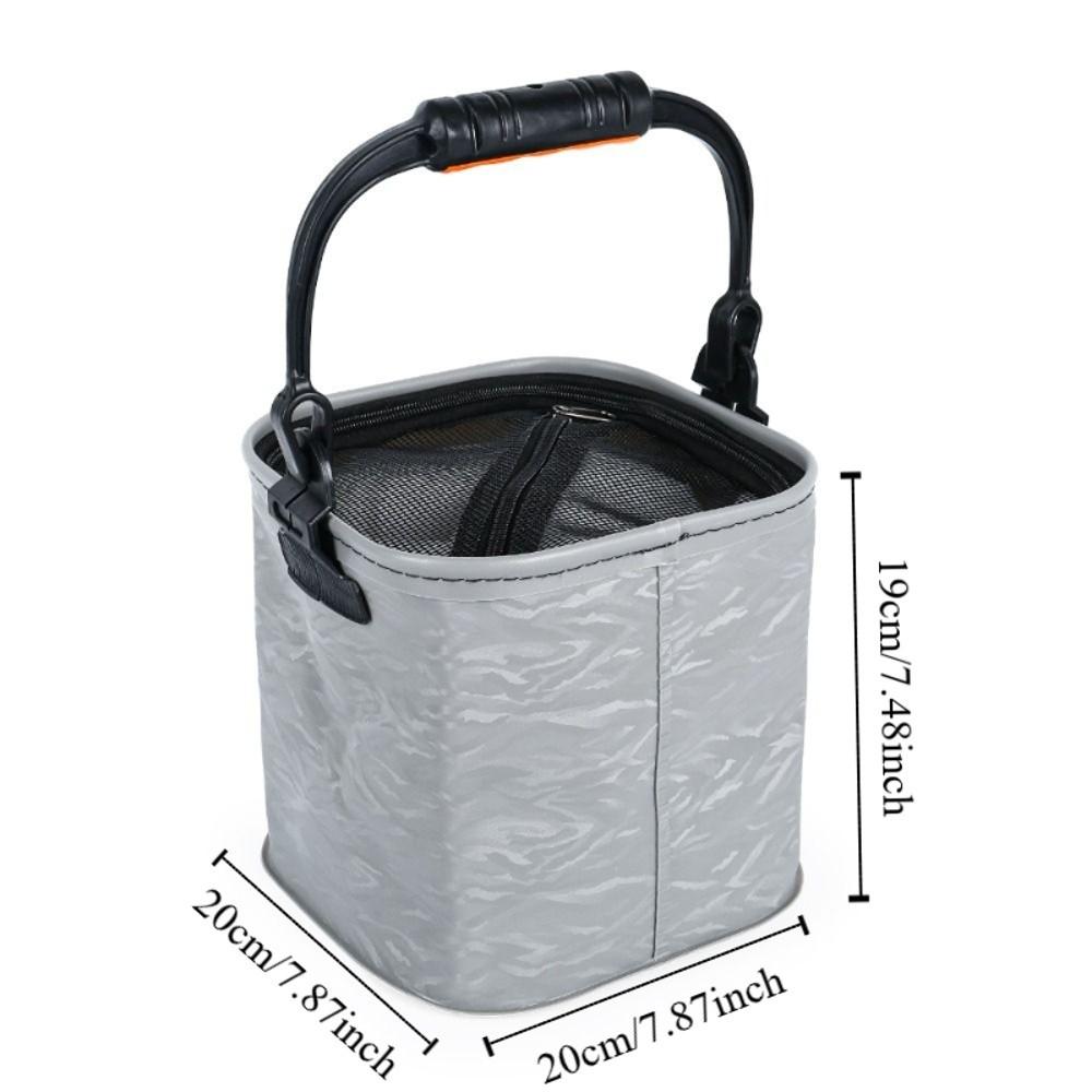 Portable Folding Bucket 3D Textured EVA Bucket Small Fishing Box Outdoor Fishing