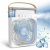 USB Charging 3 In 1 Spray Fan Mini Air Cooler with Humidifier Mist 3 Speeds Portable 600ML Tank Cooling Fan for Home/Travel