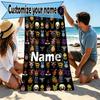 Custom Name Personalized Five Nights At Freddy's Print Beach Towel, for Trip Camping Beach Party Home Decor, Birthday Gift for Family & Friends