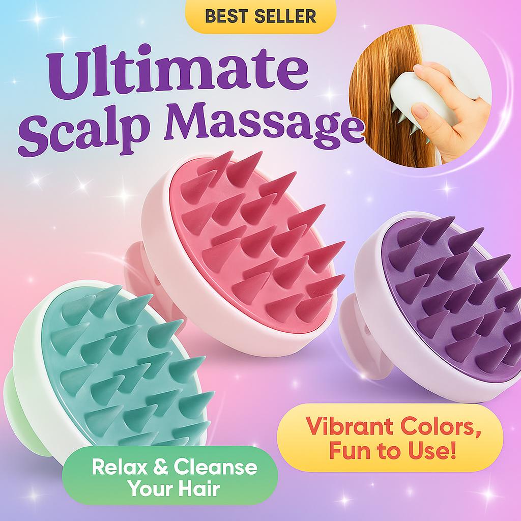 Silicone Shampoo Scalp Hair Massager Head Body Scalp Massage Brush Comb Hair Washing Comb Shower Brush Bath Spa Massage Brush