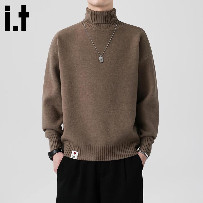 CHOCOOLATEit Men's Winter Loose Turtleneck Sweater