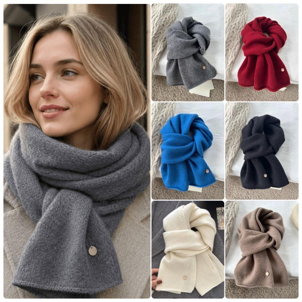 Keep Warm Winter Scarf Windproof Knitted Scarf Fashion Lady Shawl Wrap  Women