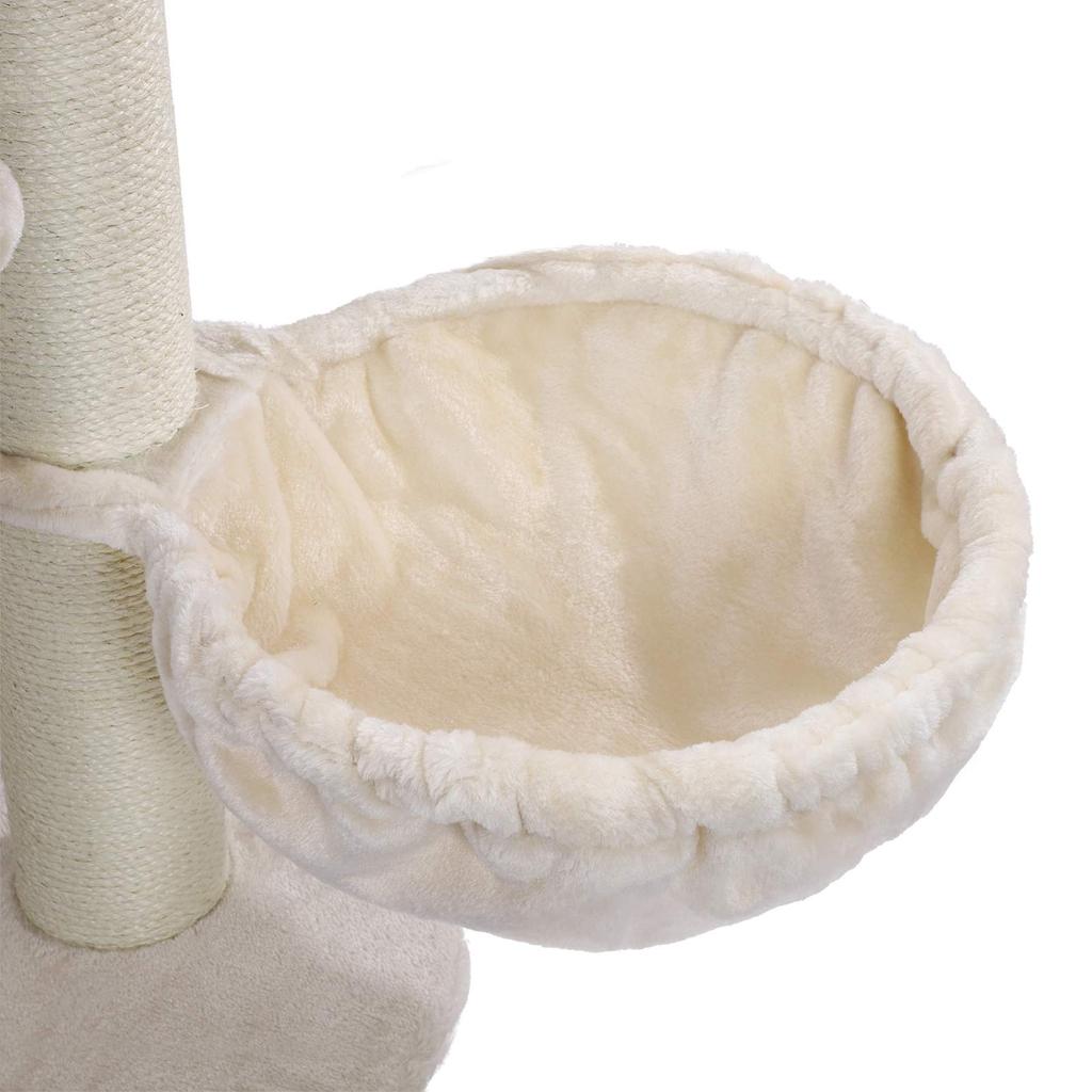 FEANDREA Cat Tree, Cat Tower with XXL Plush Perch, Cat Condo with Adjustable Units, Cat Toys, Extra Thick Posts Completely Wrapped In Sisal, Stable