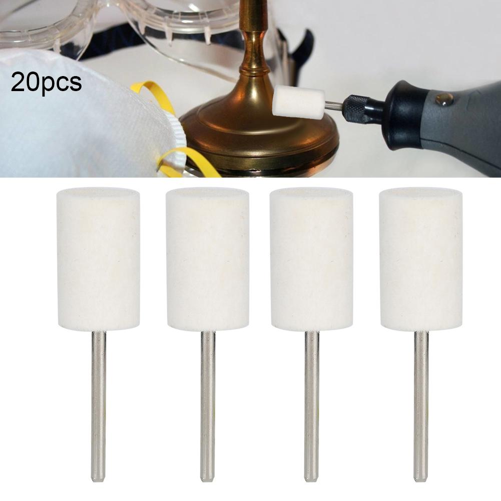 20pcs 2.35mm Shank Wool Polishing Buffing Wheel Grinding Head Jewelry Polishing Tool Accessory