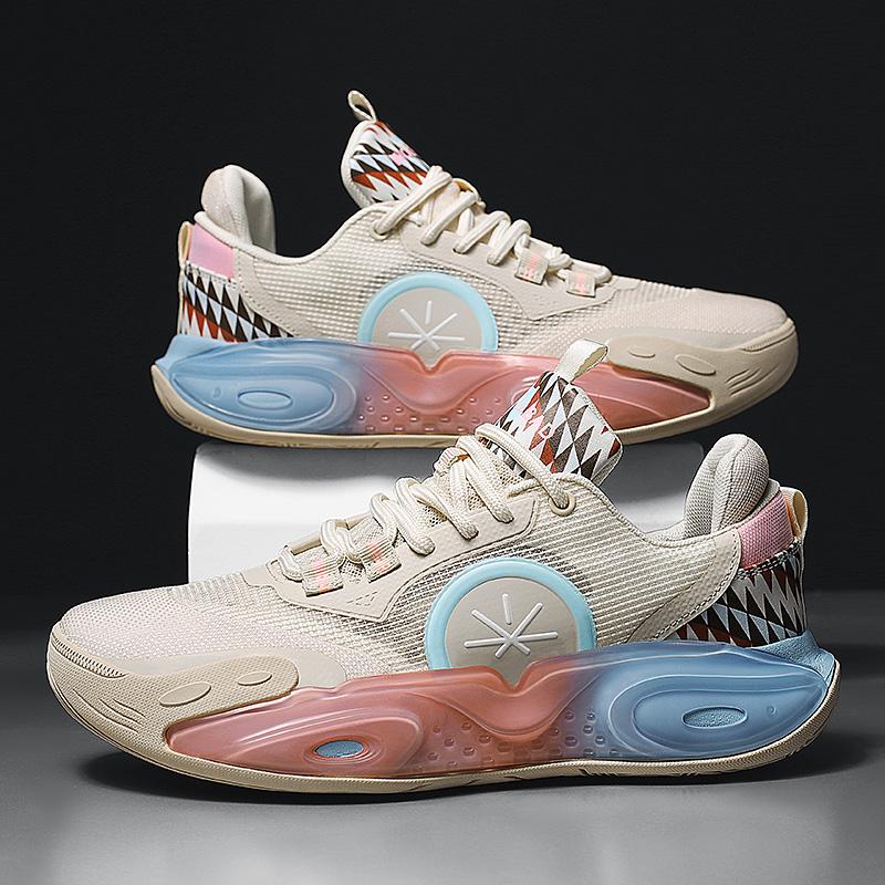 Flash cushioning white basketball shoes student sharp blade actual combat high school entrance examination breathable sports shoes