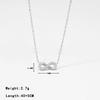 Diamantbesetzter 8-Zeichen Digitaler Halskettenanhänger Kreativ und Personalisiert Fortgeschrittenes Mode Design Edelstahl Schmuck