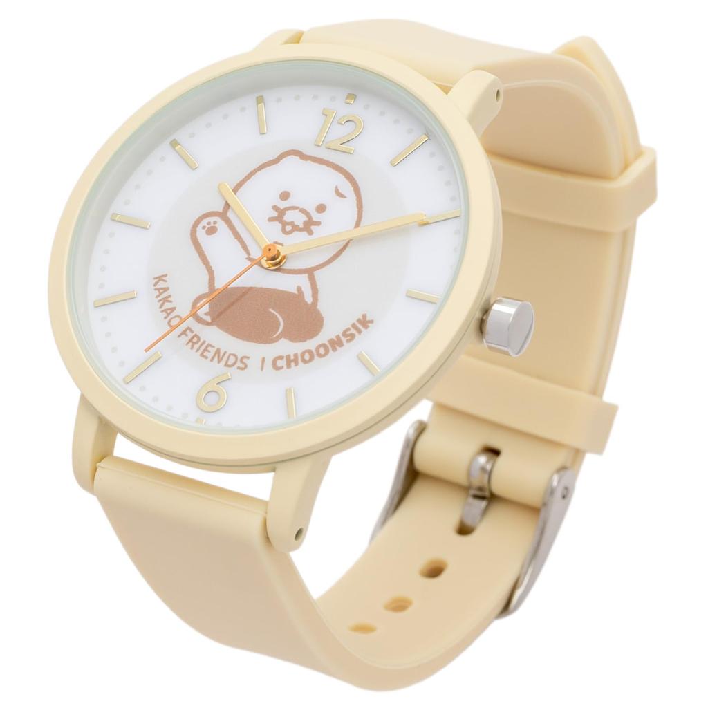Fieldwork Kakao Friends Analog Silicone Strap Women's Watch, G, Chunsik, Yellow, KKO001-1