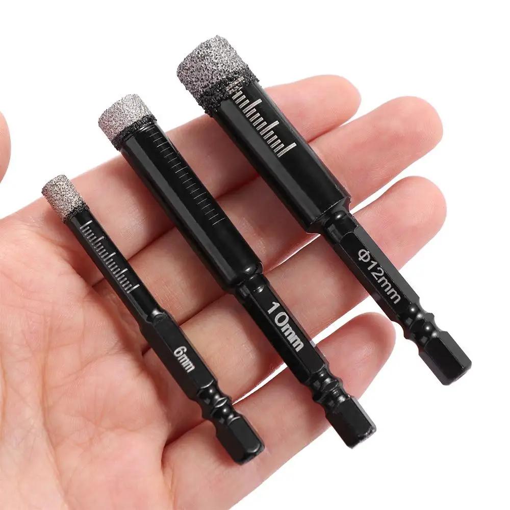 6-16Mm Hexagonal Shank Brazed Dry Ceramic Tile Drill Bit Marble Granite Vitrified Tile Hole Opener Diamond Drill Bit Hole Saw