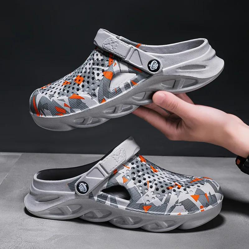 Living Room Slippers for Man Men's Genuine Leather Sandals Comfortable Man Sandal Summer Shoes  Flip Flop House Slides Adult