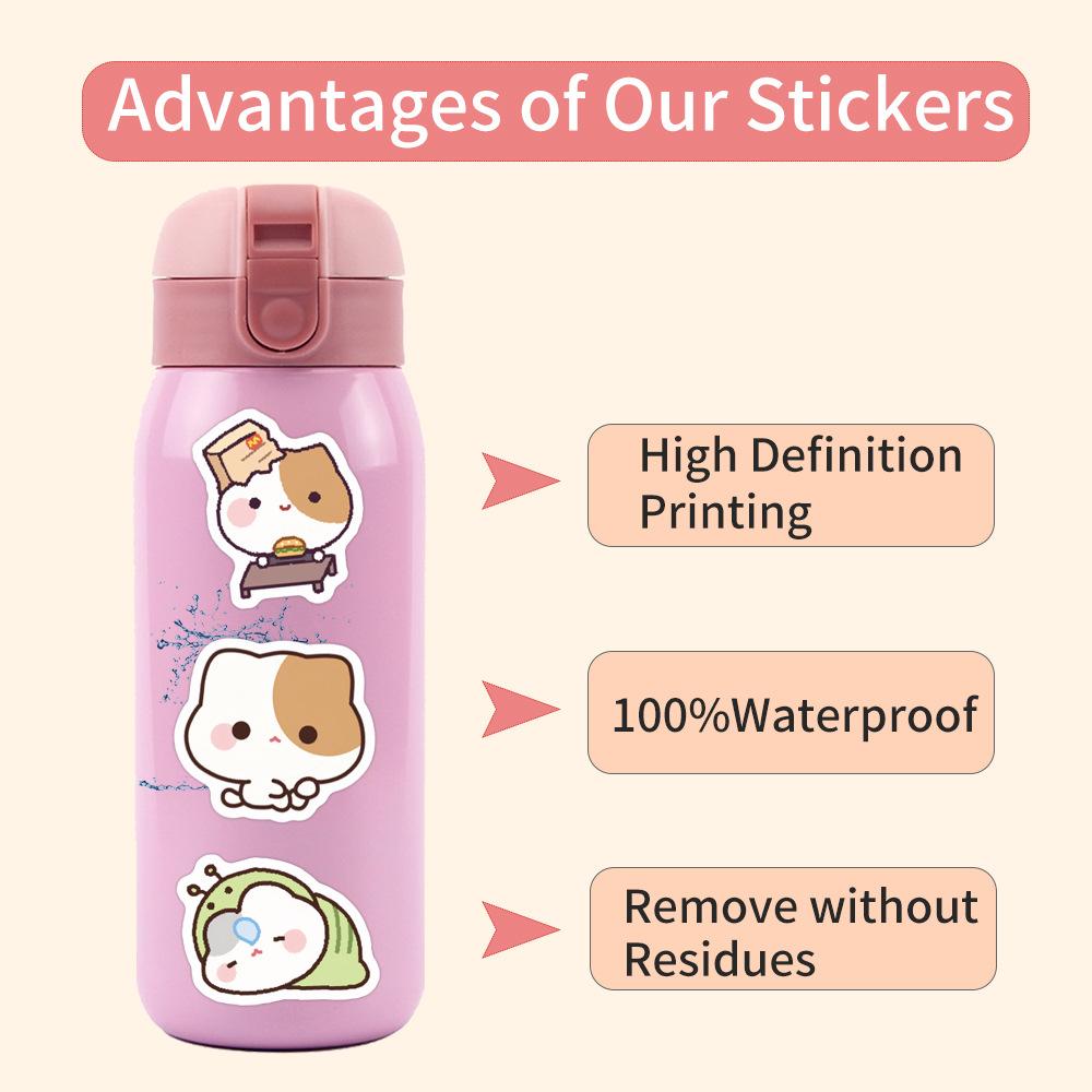 105 Blush Kitten Bunny Teeth Graffiti Stickers Decorate Refrigerator Skateboard DIY Personalized Stickers