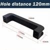 Nylon Zuggriff Schwarzer Kunststoff Quadratischer Griff Industrielle Ausrüstung Werkzeugkasten Werkzeugmaschine Kunststoffgriff Lochabstand 120/130/160/180mm