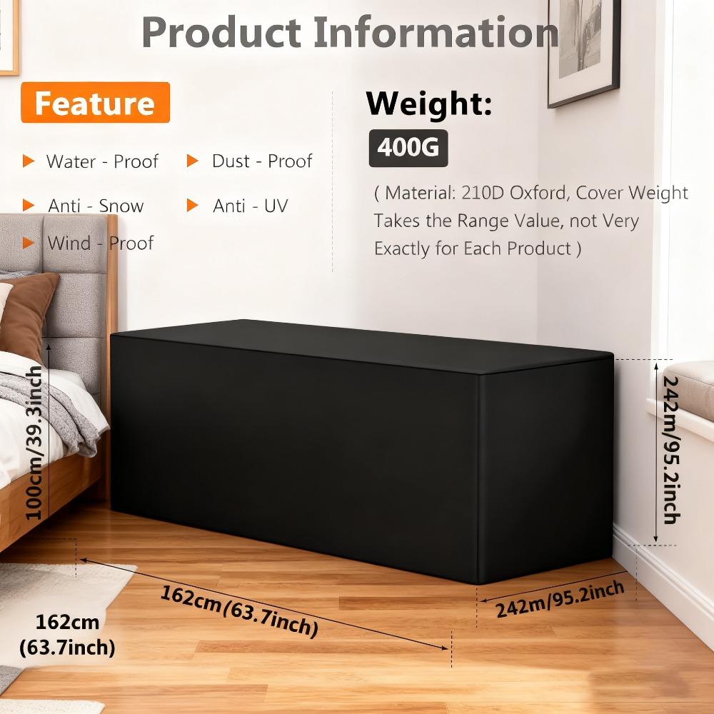 Waterproof Patio Furniture Covers - Wind Resistant for Chair & Coffee Table, Black