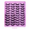 20 Pairs Of Mixed Imitation Mink False Eyelashes Naturally Curled Eyelashes Nude Makeup Thick Eyelashes