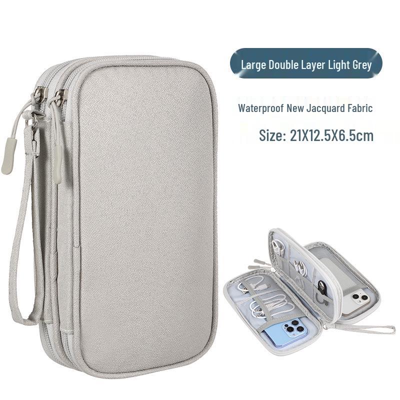 Digital Accessories Organizer: Multi-layer Protective Case for Power Bank, Hard Drive, Charger, U Disk, Earphones, and Data Cable