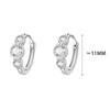 PONYKISS  Silver Round Zircon Mini Hoop Earrings for Women Minimalist Trendy Fine  Geometric Accessories