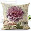 Vintage flowers Linen pillowcase Decorative pillows for sofa Cushion covers home decoration