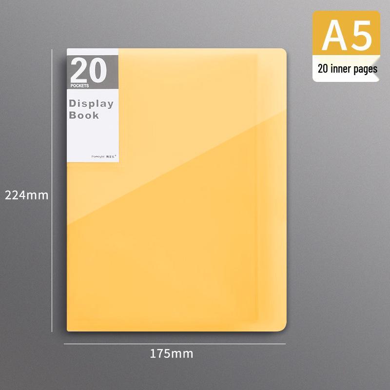 A5 Transparent Ring Binder File Folder, Multi-page: 20/30/40/60 Pages