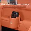 16x10cm PU Leather Car Door Edge Storage Box Cup Holder Drink Bin Phone Holder Bag In-Car Trash Can Interior Decoration