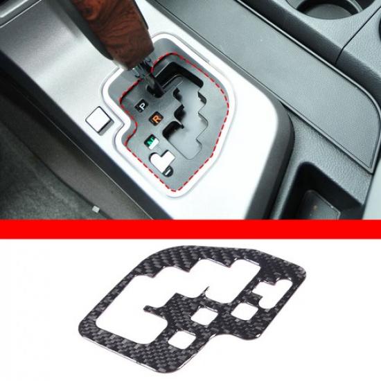 Carbon Car Center Gear Shifter Indicator Frame Trim For Toyota Tundra 2007-2013
