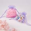 20Pcs Lavender Pattern Drawstring Mesh Bags Dried Flower Herbs Spices Storage Bag Odor-Eliminating Breathable Fragrance Pouches