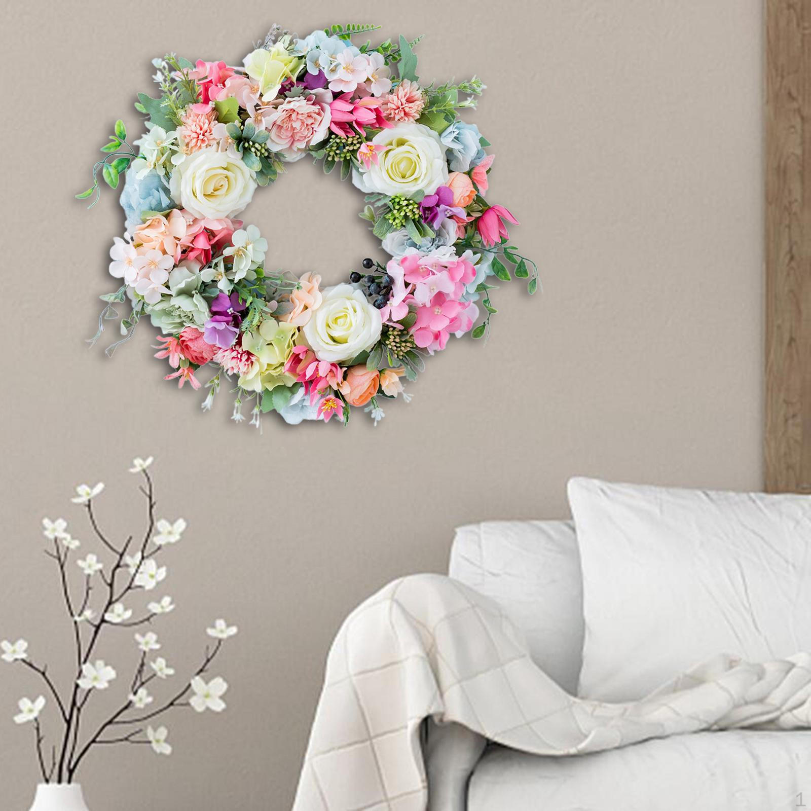 Artificial Front Door Wreath Rose Flower for Festival Decorations