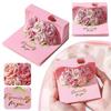 3D Valentine's Day Romantic Paper Sculpture Pink Rose Treehouse Notepad