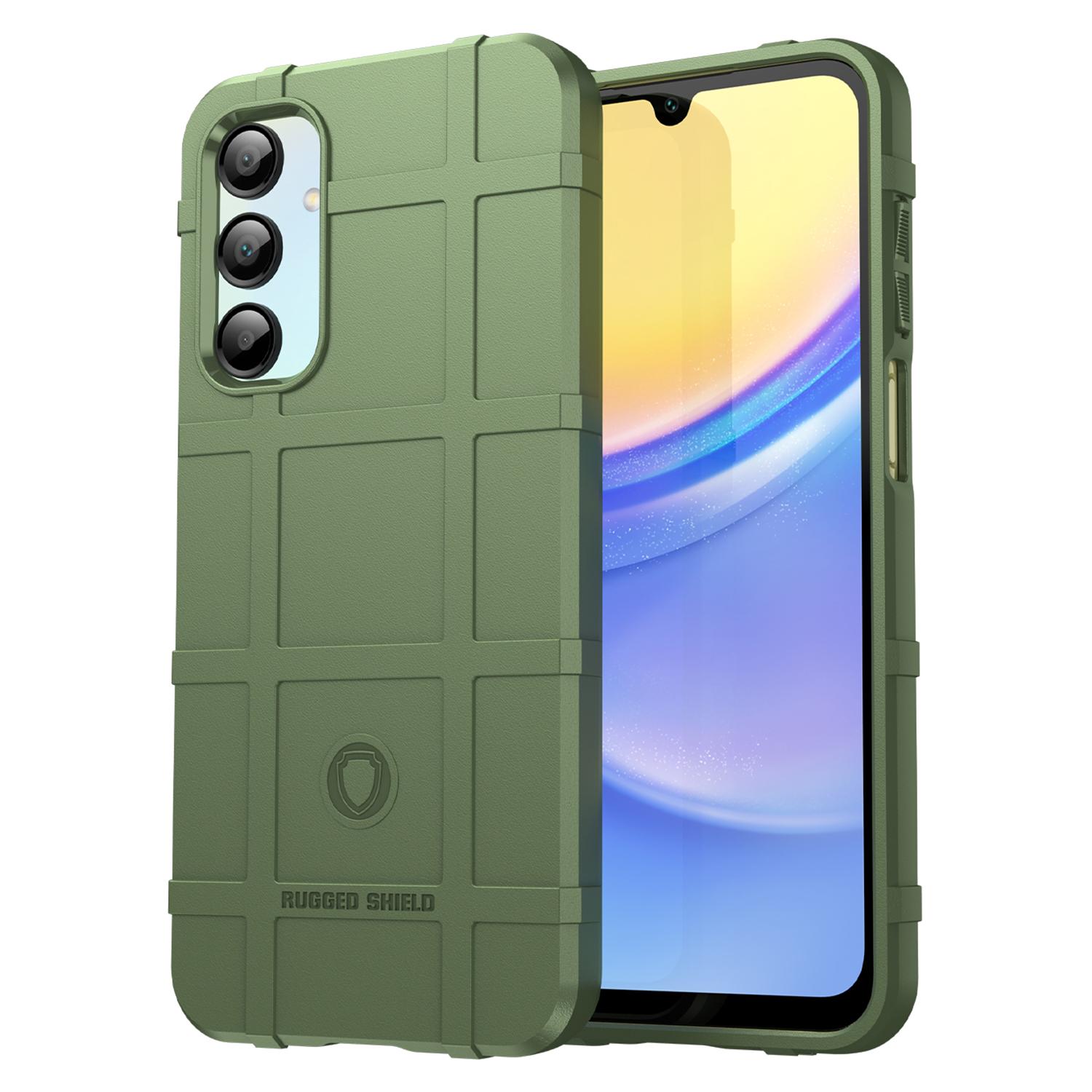 

For Samsung Galaxy A16 5G/A16 4G Case Grid Design Soft TPU Scratch-Proof Phone Cover Green