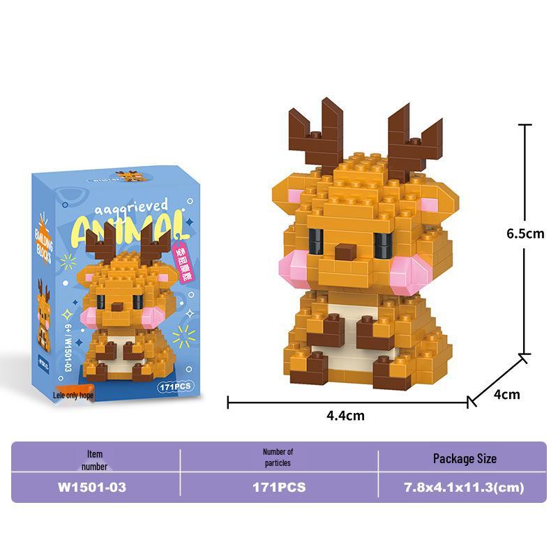 Lele Brothers Micro Building Blocks - Educational Small Animal Sets for Kids, Compatible with Lego, Boys' Toy Gifts