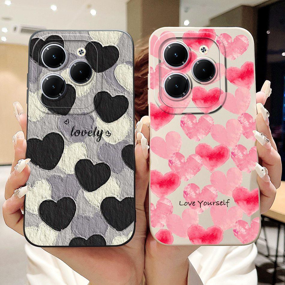 For Infinix Hot 40 40i 40Pro Beautiful Bow Rose Painting Phone Case For Infinix Hot40 40 Pro 40i Soft Silicone Shockproof Cases