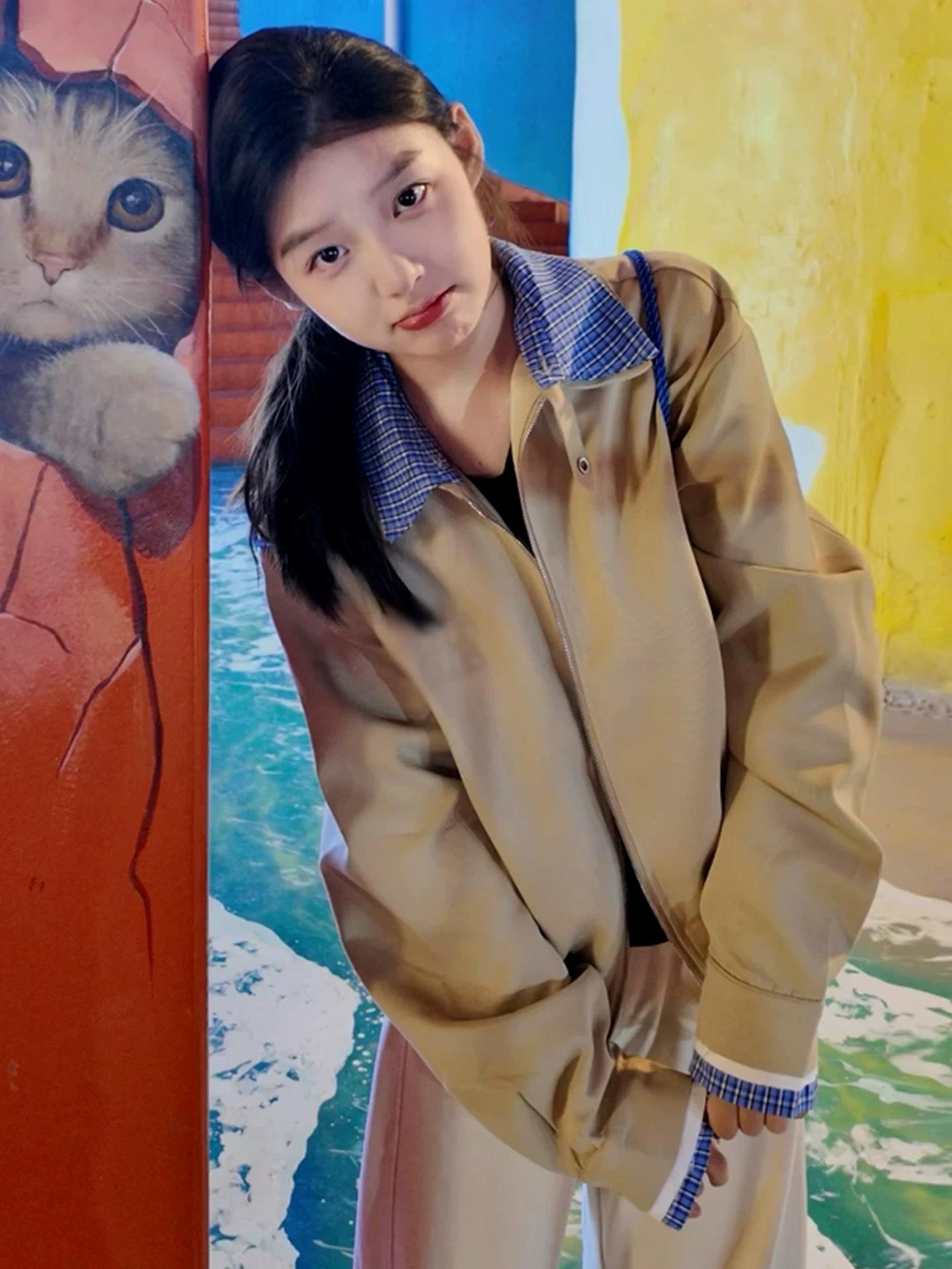 

Женская ретро-куртка с лацканами в стиле Miu - Модный свободный рабочий топ Весна/Осень 2025 L хаки