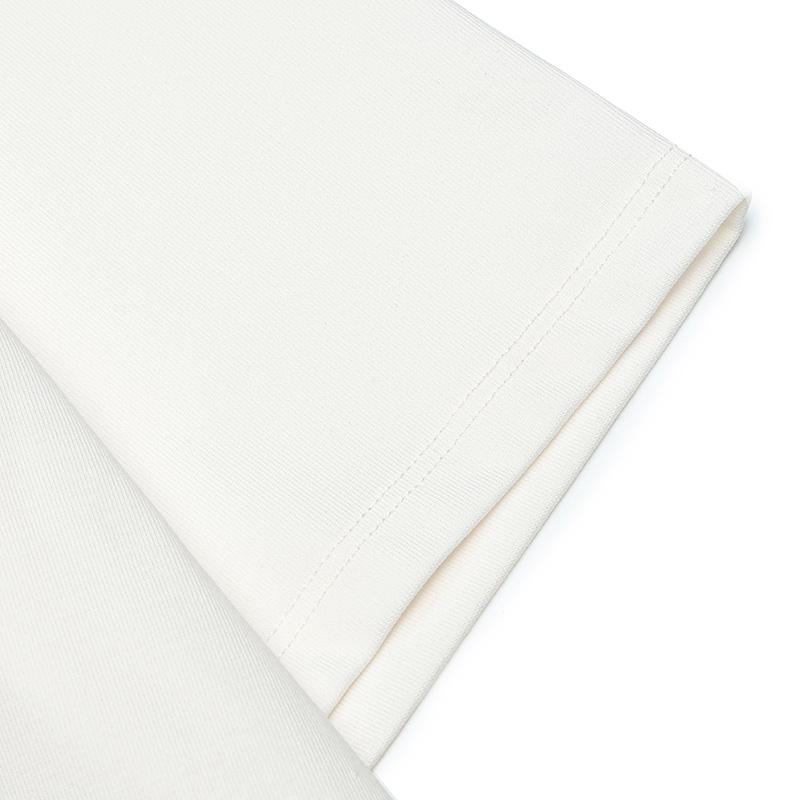 FILA Heritage Series Garden Logo Pattern Printed Knit Short Sleeve T-Shirt Women Tops Light-Beige F11W518102F-IV