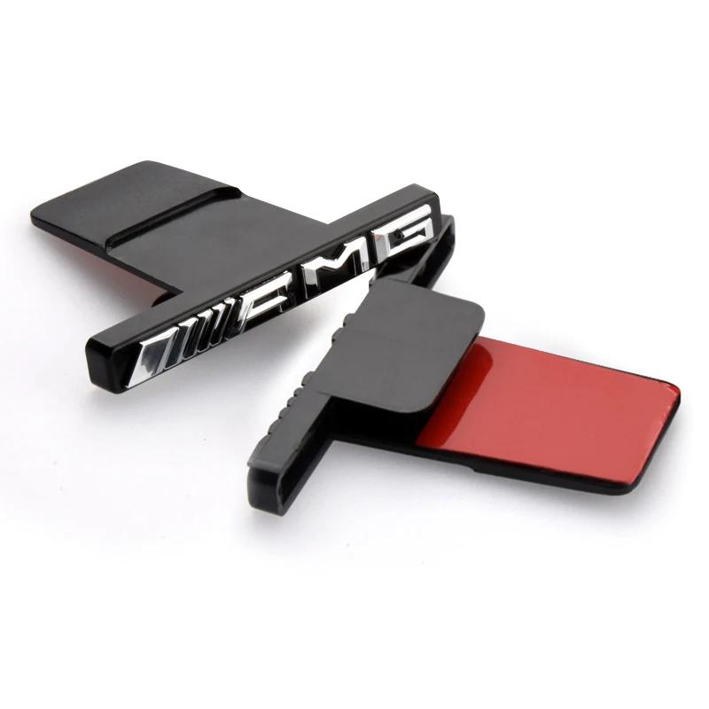Car Chrome Front Hood Grille AMG Emblem Badge Auto Trinket Styling For Mercedes Benz GLA C E S G Class CLA GLK W211 W212 W213