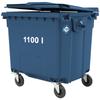 Kärl behållare för hushållsavfall sopor PZH EN 840-2 DIN 1100L - blå