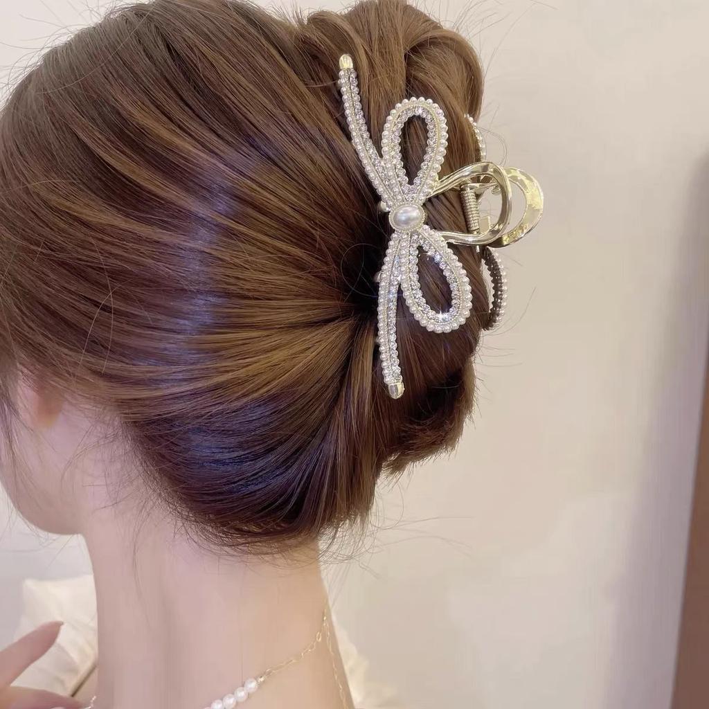 Alloy Womens Back-of-Head Grabber Large High-End Hair Claw Clip Summer 2026 Shark Clip Headpiece Japan and Korean Style