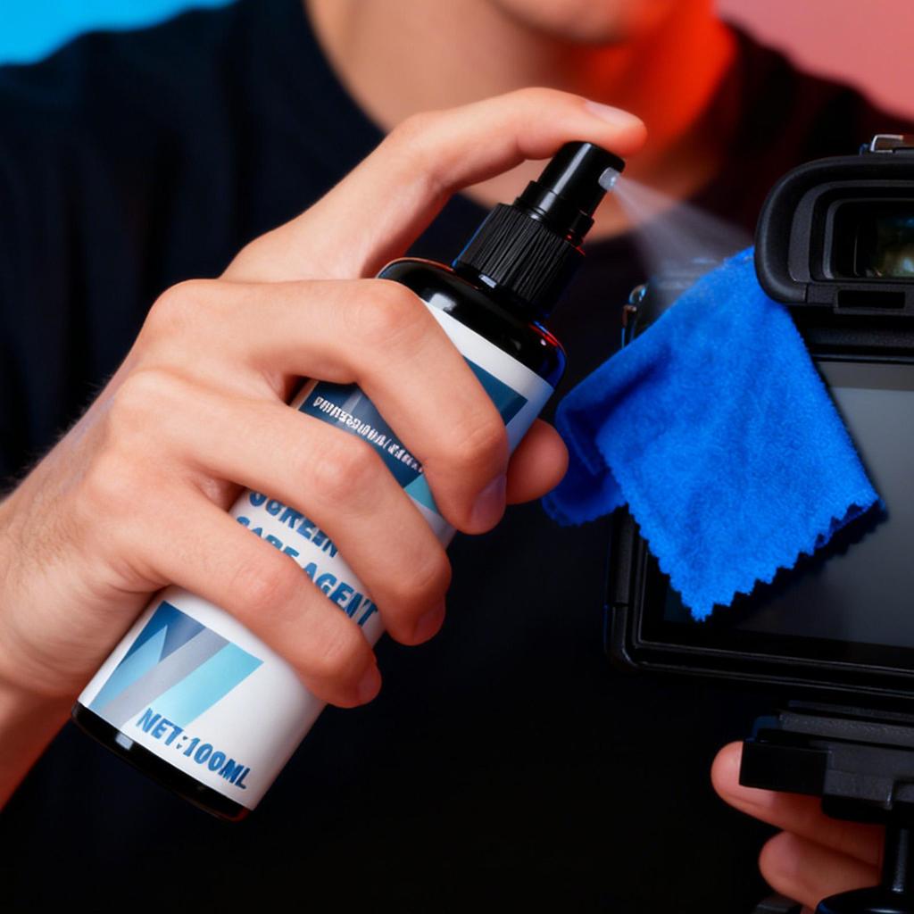 100ml Anti-Bacterial Screen Cleaner Kit with Microfiber Cloth for Glasses Devices, Anti-Fog & Streak-Free