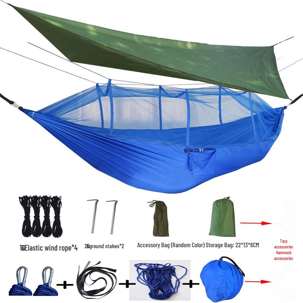 Waterproof Outdoor Mosquito Repellent Sunshade Hammock with Canopy